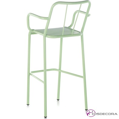 Taburete con brazos asiento metálico - BUSTE