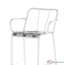 Taburete con brazos asiento formica - CASA