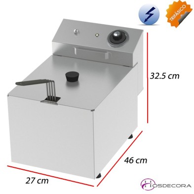Freidora eléctrica de sobremesa 10 Litros - 6 KW