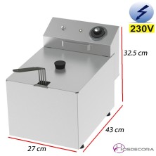 Freidora eléctrica de sobremesa 8 Litros - 3.8Kw.