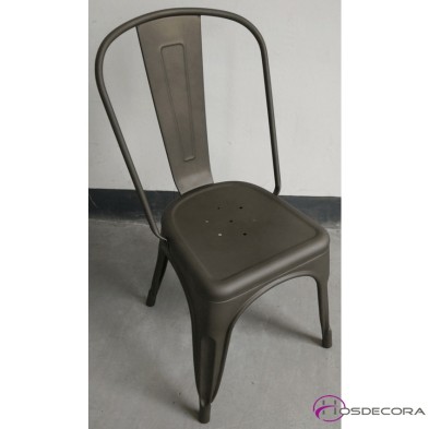 Silla imitacion a Tolix gris CANTALEJO