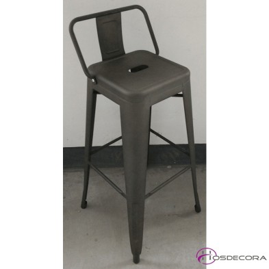 Taburete con respaldo de acero Brillante Retro- ANSO