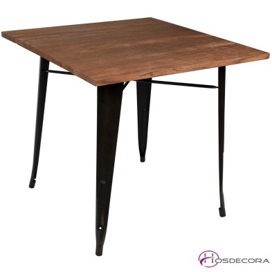 Mesa de acero Brillante Retro 60x60 Werzalit - TORLA