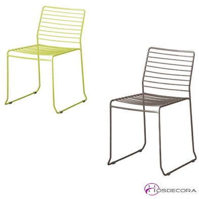 Silla de forja para terraza de acero de exterior