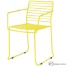 Sillón de forja amarillo Cierva para exteriores