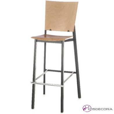 Taburete IRUELOS asiento de madera