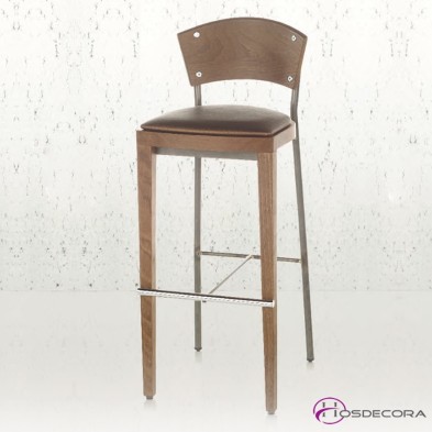 Taburete HAZA asiento de madera