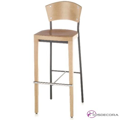 Taburete HAZA asiento de madera