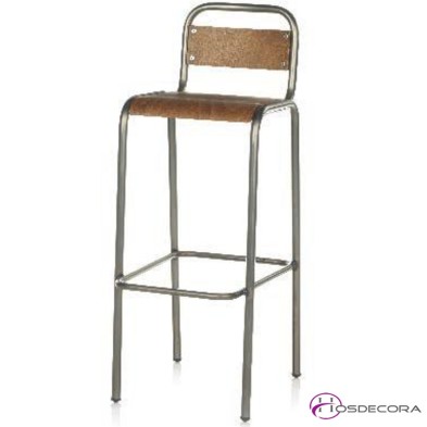 Taburete alto MANCILES asiento de madera