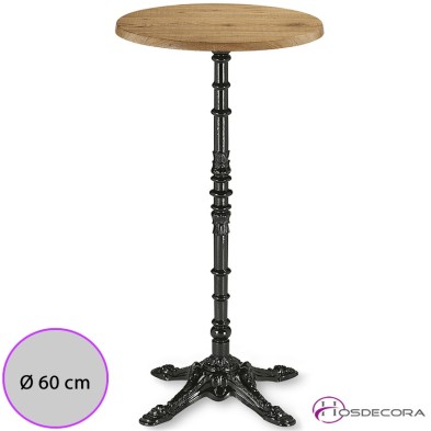 Mesa Alta Llosa Tablero Melamina Redondo 60 cm