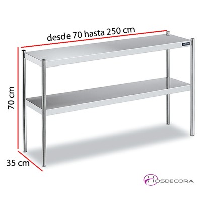 Estante de sobremesa simple desde 70 cm y fondo 40 cm