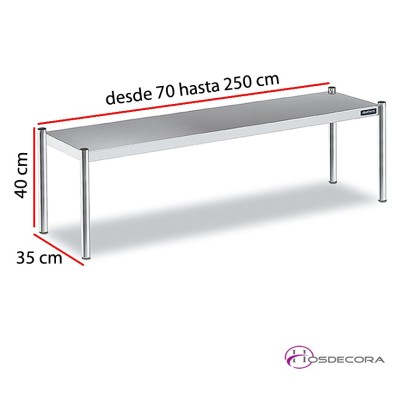 Estante de sobremesa simple desde 70 cm y fondo 35 cm