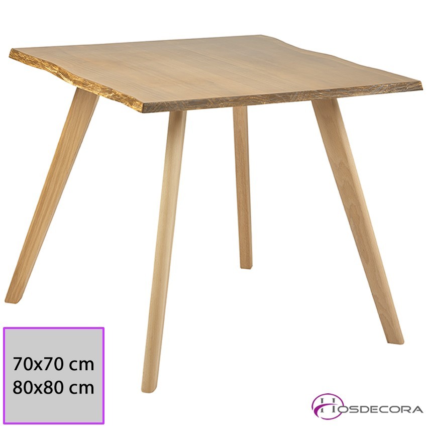 Mesa de madera con canto irregular - Geria