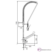 Grifo de ducha dos aguas monomando  y grifo corto GDPL-MG