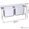 Fregadero 2 Cubas Gran Capacidad 200 x 70 cm 06-054036