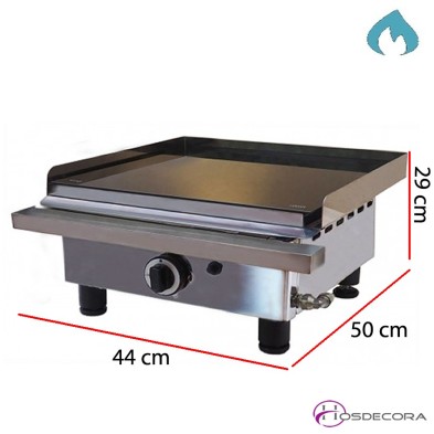 Plancha de asar a gas con vitrocerámica VITROGAZ