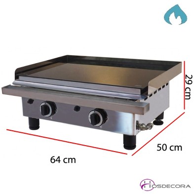 Plancha de asar a gas con vitrocerámica VITROGAZ
