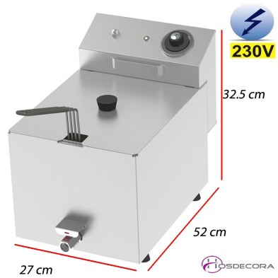 Freidora eléctrica de sobremesa 10 Litros - 4.2Kw.