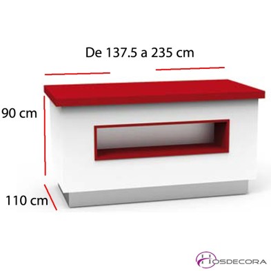 Mueble Buffet neutro para drop-in con estantes BDP11
