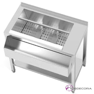 Mesa para preparación de combinados con estante