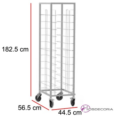 Carro bandejero acero inox 85-CBAD-12