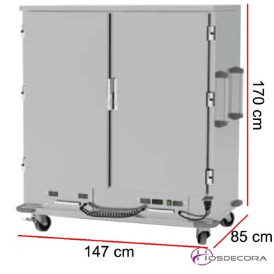 Carro caliente para 34 GN 2/1 147 x 85 3350 W
