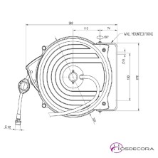 Ducha de Lavado Enrrollable 5 Metros
