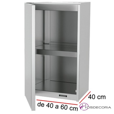 Armario colgante puertas batientes - Largo de 40 a 100 cm x 40 Fondo