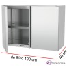Armario colgante puertas batientes - Largo de 40 a 100 cm x 40 Fondo