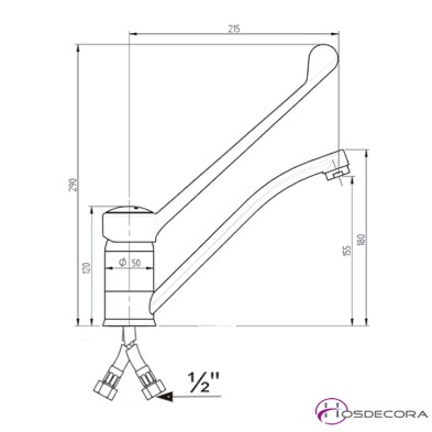 Grifo monomando dos aguas gerontológico IDG03012