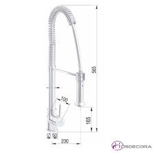 Grifo monomando caño muelle flexible 1 agua 66-IDG33510