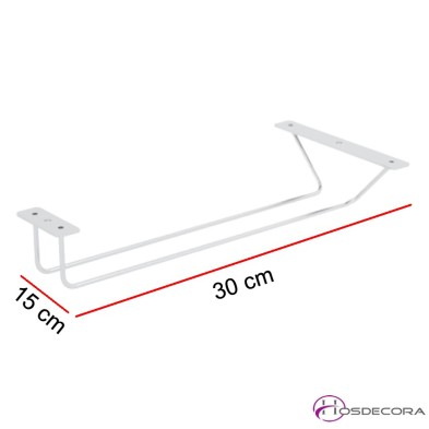 Cuelga copas de varilla 30x15 cm capacidad 3-4 copas