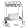 Carro para bandejas y cubiertos de 4 GN 1/3