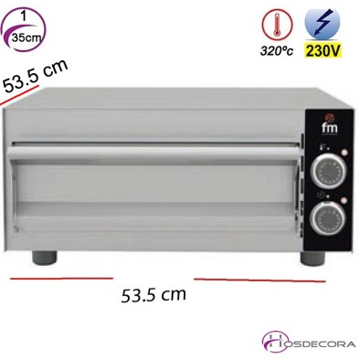 Horno de Pizzas Electrico 1- Ø 35 cm. 2000W - HP 133