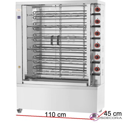 Asador de 30 pollos eléctrico 6 espadas - 630 EKO-E