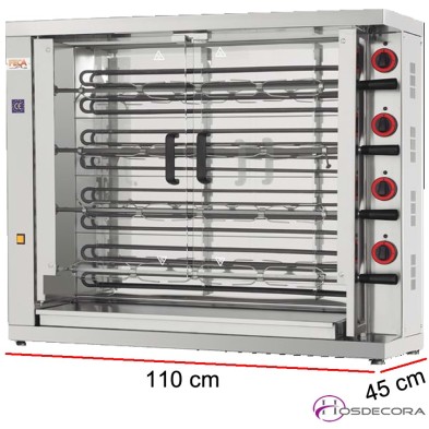 Asador Eléctrico 4 espadas 20 pollos