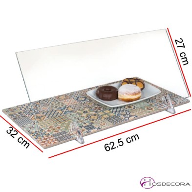 Vitrina neutra para tapas de cristal templado 2-3 platos