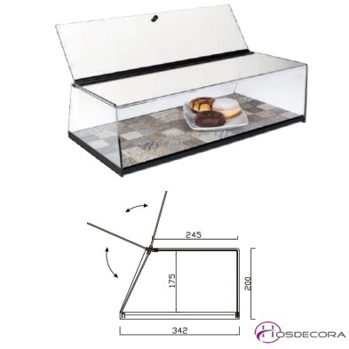 Vitrina neutra para tapas de metacrilato