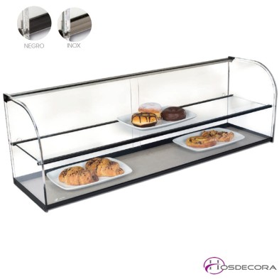 Vitrina neutra para tapas de cristal doble