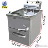 Freidora de Agua-Aceite Industrial 13.5L. 4 Kw. 107066