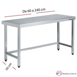 2 61X61CM cocina tamaño a elegir escritorio plataforma de doble capa para oficina Mesa de trabajo de acero inoxidable 1 pieza 