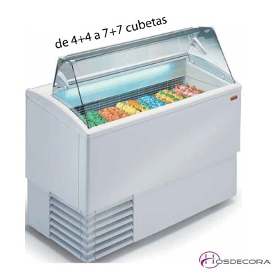 Vitrina de Helados de 8 a  14 cubetas- PUNTO