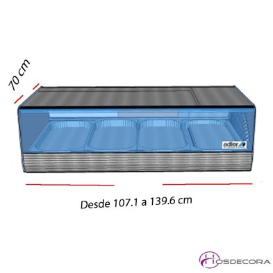 Vitrinas calientes de bar GN 1/1 desde 107cm