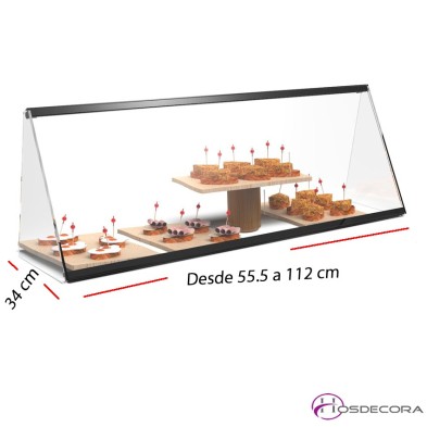 Vitrina de cristal neutra desde 55.5 a 112 cm