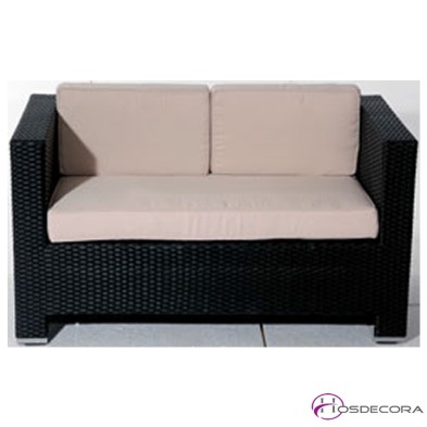 Sofa de una plaza ratan con cojin SITGES