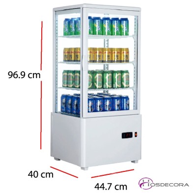 Expositor vertical 4 caras cristal 200 W - 58 L 47-XC58L