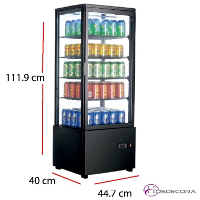Expositor frio vertical 4 caras cristal 200 W - 98 L 47-XC98L