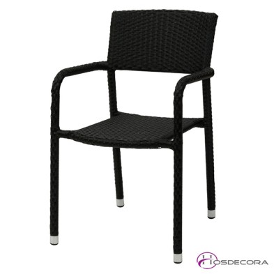 Sillón terraza Cardiff con rattan