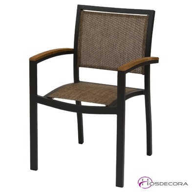 Sillón para terrazas de aluminio y Textilene Glad