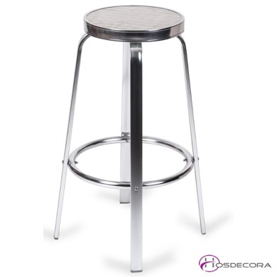 Taburete cromado para bar CLASSIC